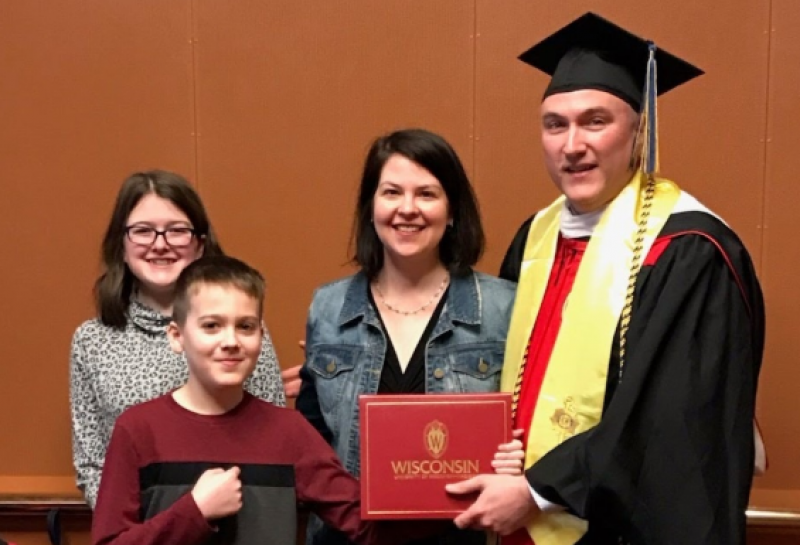 Image of Green family at UW-Madison