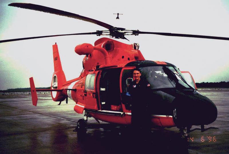 Rob and Coast Guard SAR Helicopter pic
